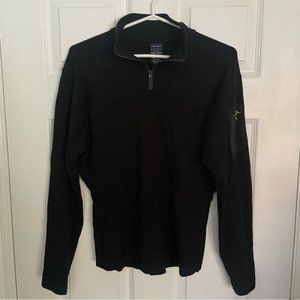 Arcteryx Womens Black Merino Wool Long Sleeve 14 Zip Extra Large
